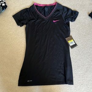 Black athletic v-neck